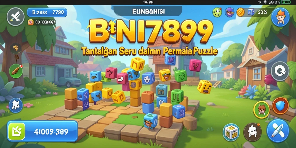 Screenshot utama BNI789 menampilkan gameplay menarik dari tantangan Puzzle.