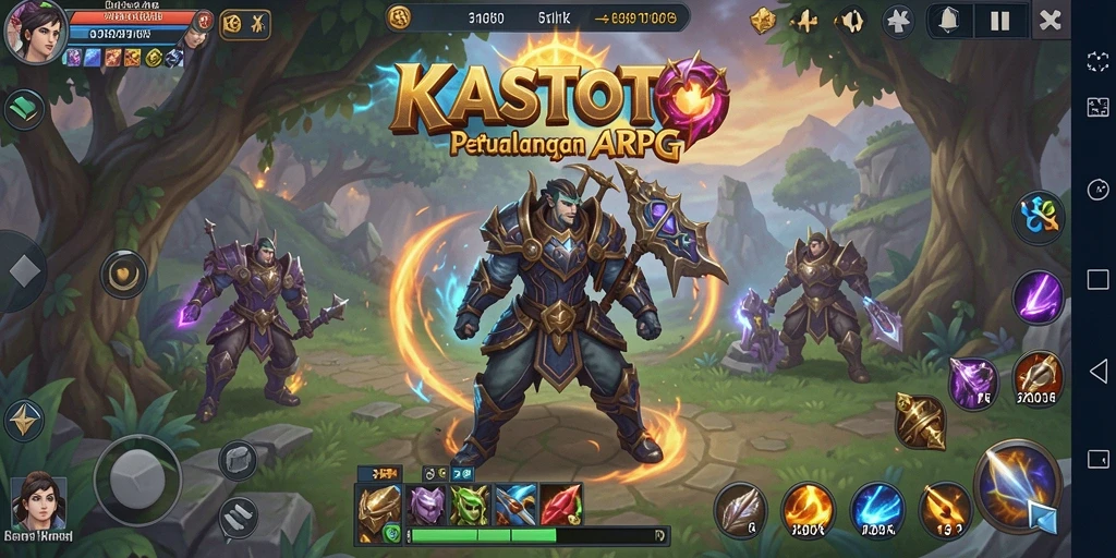 Screenshot gameplay KASTOTO yang menampilkan aksi pertarungan yang seru.