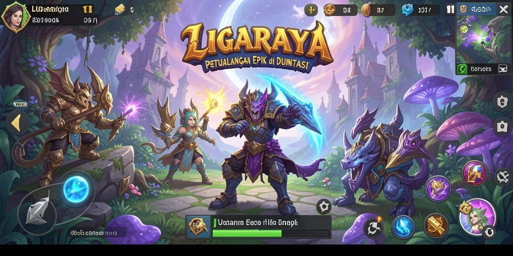 Tampilan gameplay menarik dari LIGARAYA dengan aksi pertarungan yang mendebarkan.