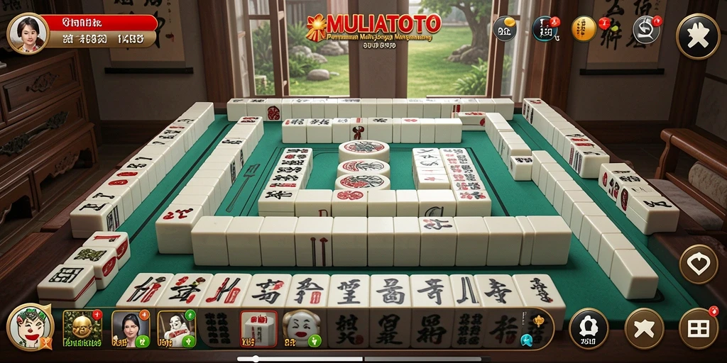 Screenshot gameplay MULIATOTO menampilkan suasana permainan Mahjong yang seru.