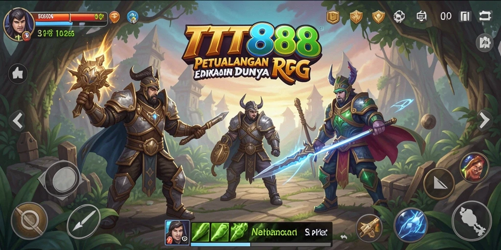 Screenshot TTT888 menampilkan karakter dalam pertempuran epik.