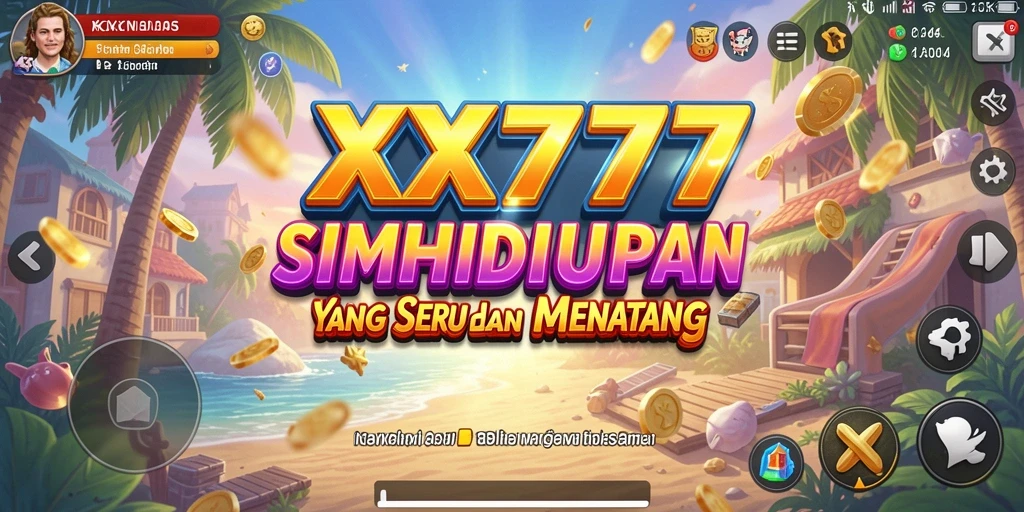 Screenshot utama XXX777 menampilkan gameplay simulasi kehidupan yang menarik.
