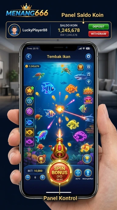 Tampilan utama aplikasi menang666 yang ramah pengguna.